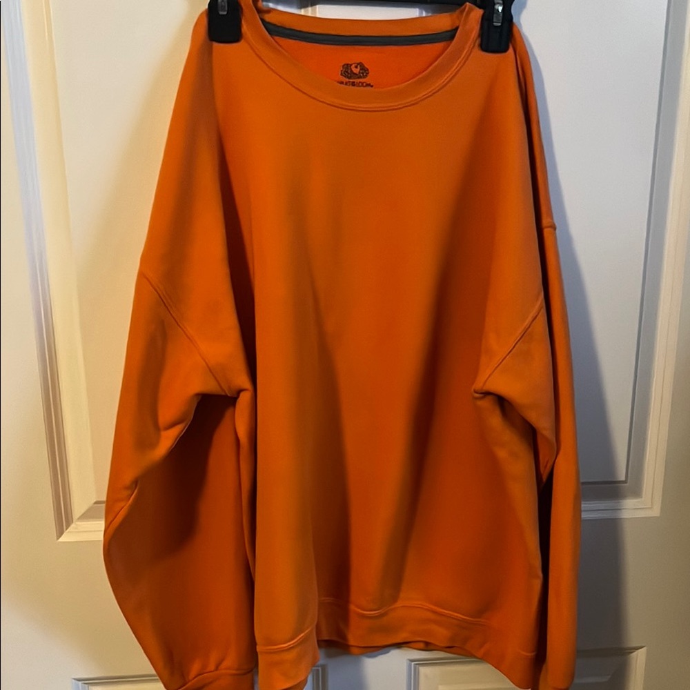 Fruit of the Loom Vibrant Orange Crewneck Sweater